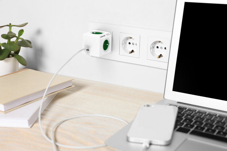 Cubenest PowerCube Original USB A+C PD 20 W Type E green