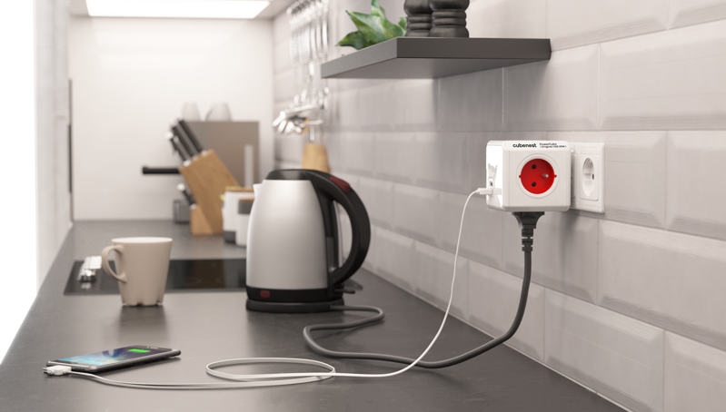 Cubenest PowerCube Original USB A+C PD 20 W Type E red