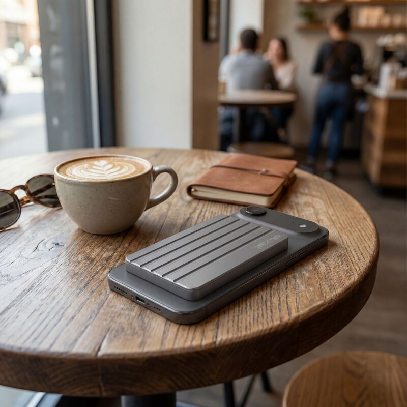 Cubenest Magnetic Aluminum Wallet WT02 Gray