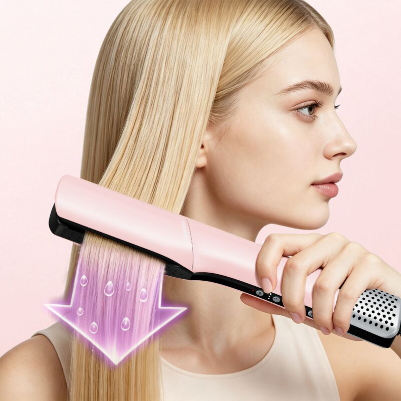 Cubenest Hot Air Hair Straightener SwiftDry SDHS01 Pink
